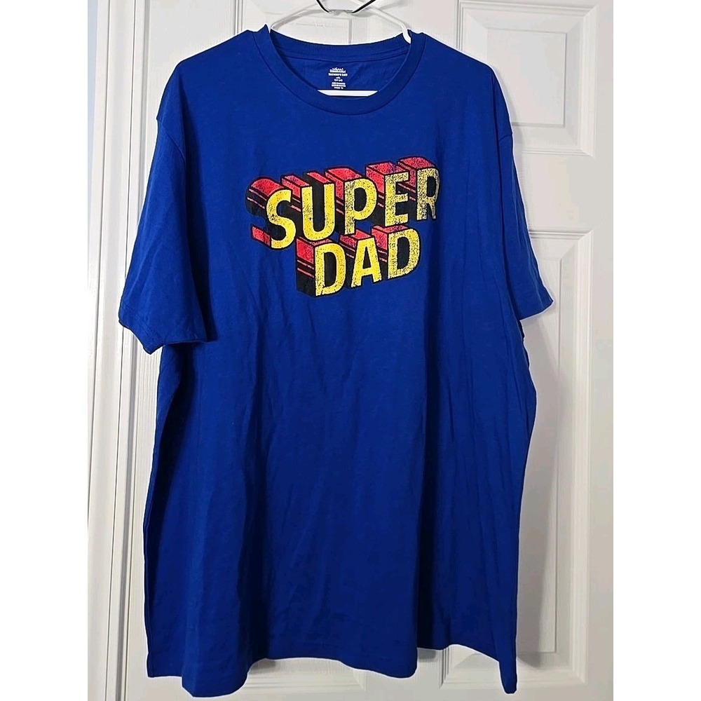 Celebrate Father Day New‎ Tshirt 2XL (50/52) Blue Super Dad
